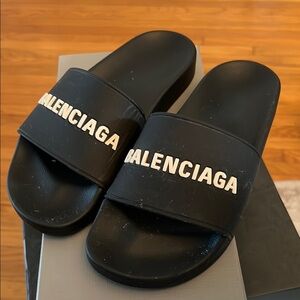 Balenciaga Black Slides